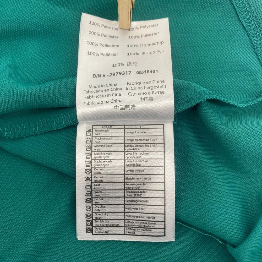 Aston Martin Polo Shirt Mens XL Teal Green Short‎ Sleeve AML23KPO01XL NWT Logo